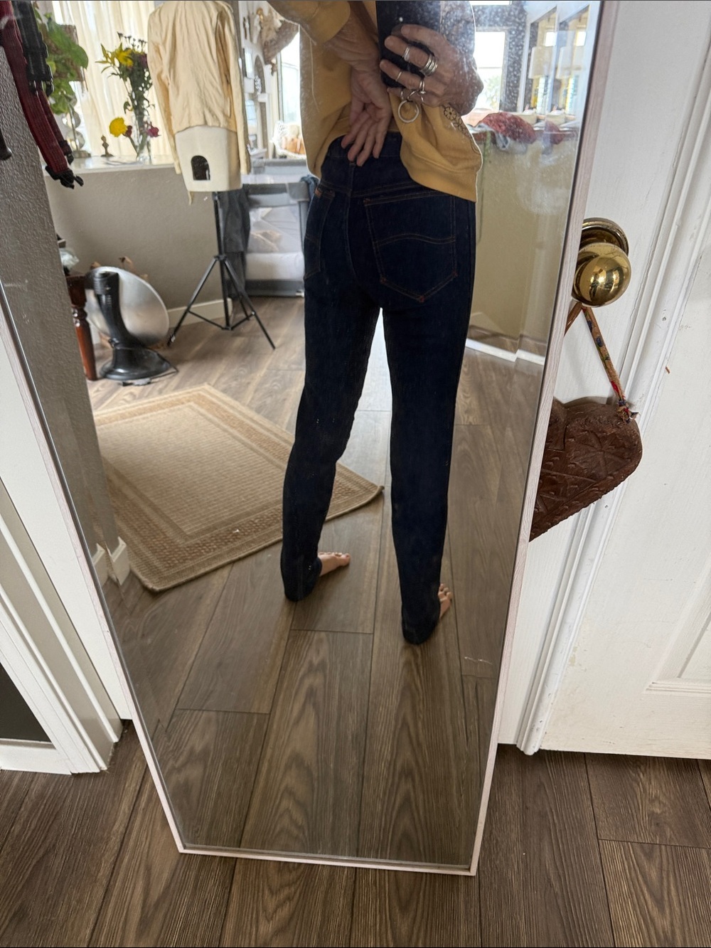Vintage 51 States Made in England Stretch Jeans High Rise Tapered Dark Wash 29 - Picture 5 of 16